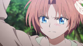 Pink hair blue eyes leaf - her shoulder free wallpaper