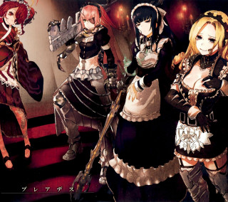 Anime girls room red carpet - a room free wallpaper for tablet