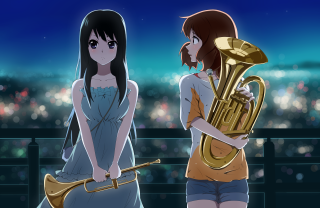 Women musicians city lights night - the city free wallpaper