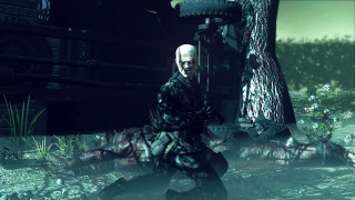 Man black white outfit swamp - a swampy area free wallpaper