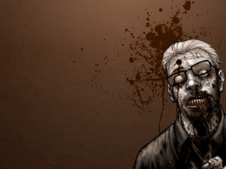 Man white hair glasses blood - clark voorhees free wallpaper