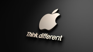 Apple logo think different side 2 - a apple logo free wallpaper