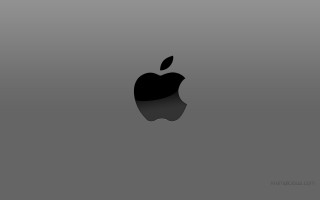 Apple logo gray background shadow 2 - the bottom of it free wallpaper