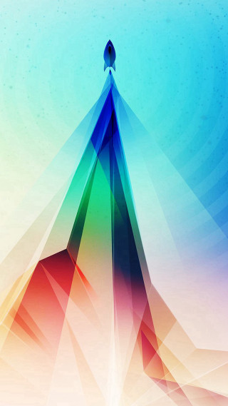 Colorful abstract bird mountain rainbow - an abstract sculpture free wallpaper for mobile