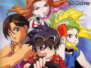 Anime characters guns sunglasses heads - their hand free wallpaper