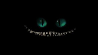 Black background green eyes smile 3 - face free wallpaper