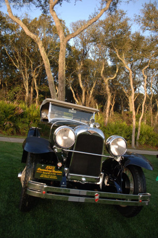 Vintage car grass tree road - elaine duillo free wallpaper for mobile