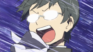 Man bowtie glasses rain mouth - his tongue free wallpaper