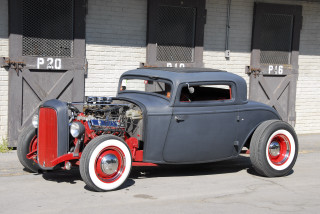 Vintage car brickwall redrim ultrafine - a vintage car free wallpaper