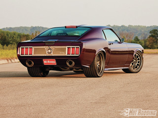 Brown mustang parked road forest - don eddy free wallpaper