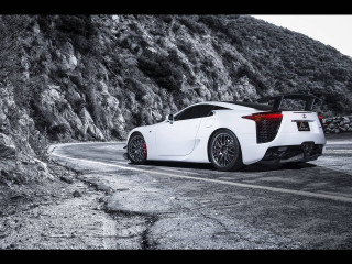 White sports car mountain road 3 - side profile free wallpaper