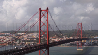 Large bridge cityscape cloudy sky - a large bridge free wallpaper