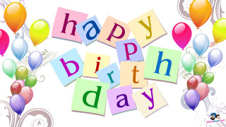 Happy birthday card balloons letter - the word happy birthday free wallpaper