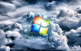 Cloud windows8 logo sky above - free rain wallpaper for desktop