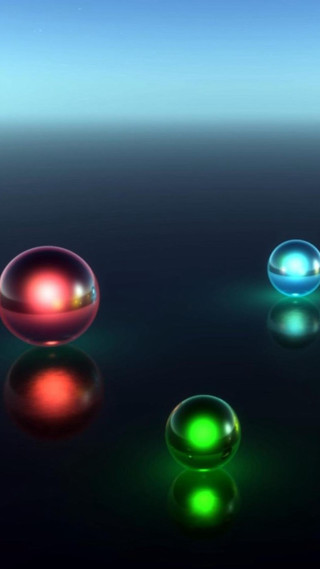 Colored balls black surface blue 3 - evariste vital luminai free wallpaper for mobile