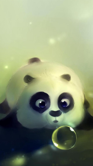 Panda bear bubble mouth eyes - a panda bear free wallpaper for mobile