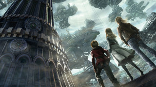 Futuristic city clock tower group - a futuristic city free wallpaper