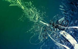 Green blue background lines dots - biopunk free wallpaper for desktop