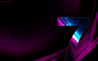 Purple blue number seven black - the middle free wallpaper for desktop