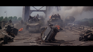 Tanks bridge fire people top - movie scene free wallpaper