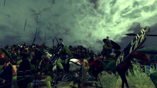 Men horses field storm clouds - horse free wallpaper