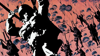 Man holding baseball bat parachutes - ashley wood free wallpaper