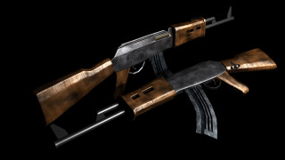 Guns black background photorealism 3d - 3 d model free wallpaper