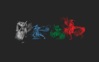 Black background people animals colored - cedric seaut keos masons free wallpaper