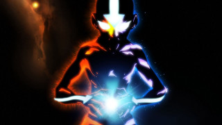 Man glowing fire outfit space - poster art free wallpaper for desktop
