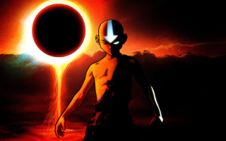 Man eclipse black background red - a black circle free wallpaper