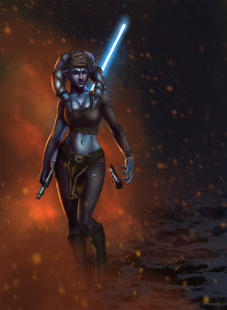 Woman star wars outfit sword 2 - solo free wallpaper for mobile