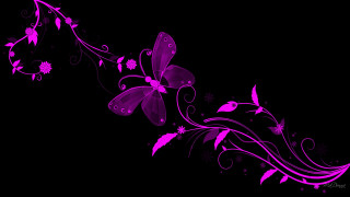 Purple flower butterfly gothic border - a butterfly free wallpaper for desktop