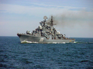Battleship ocean smoke stacks large - aleksandr gerasimov free wallpaper