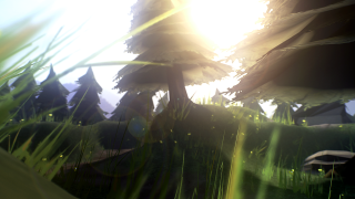 Trees grass sunshine tent background - a picture of a group free wallpaper