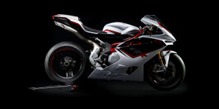 White motorcycle dark red accents - wheel free wallpaper