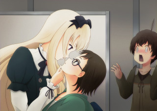 Anime couple kissing mirror woman - the mirror free wallpaper