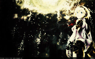 Anime character dark moon stars - a full moon in the background free wallpaper for desktop