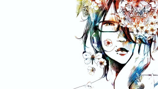 Woman flower crown glasses head - carne griffiths free wallpaper for desktop