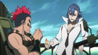 Anime characters bench cigarette smoking - a cigarette free wallpaper for desktop