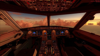 Cockpit sunset dawn view inside - the plane free wallpaper