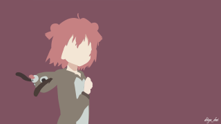 Pink hair gun background black - minimalist free wallpaper for desktop