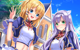 Anime girls building sky trees - a sky background and trees free wallpaper for desktop