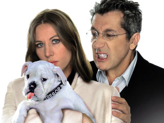 Man woman holding dogs name - the other hand free wallpaper