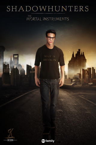 Man standing road city poster - cinematic matte painting free wallpaper for mobile