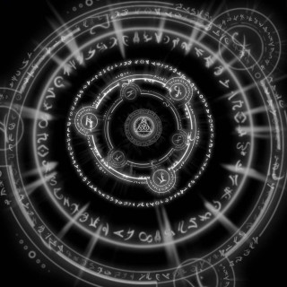 Spiral numbers symbols black white - number free wallpaper for tablet
