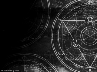 Pentagram black white numbers symbols - occult free wallpaper for desktop
