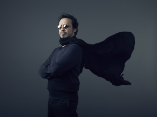 Man scarf blackshirt darkroom afrofuturism - character portrait free wallpaper