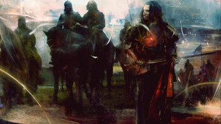 People horses city park man - bill sienkiewicz free wallpaper