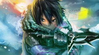 Anime character gun sky yellow - a gun in the air free wallpaper