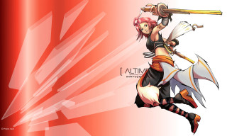 Woman sword flying red background - a sword and a sword free wallpaper